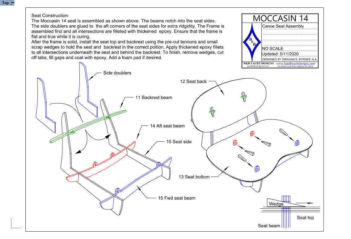 Tractor Style Canoe Seat CNC KIT