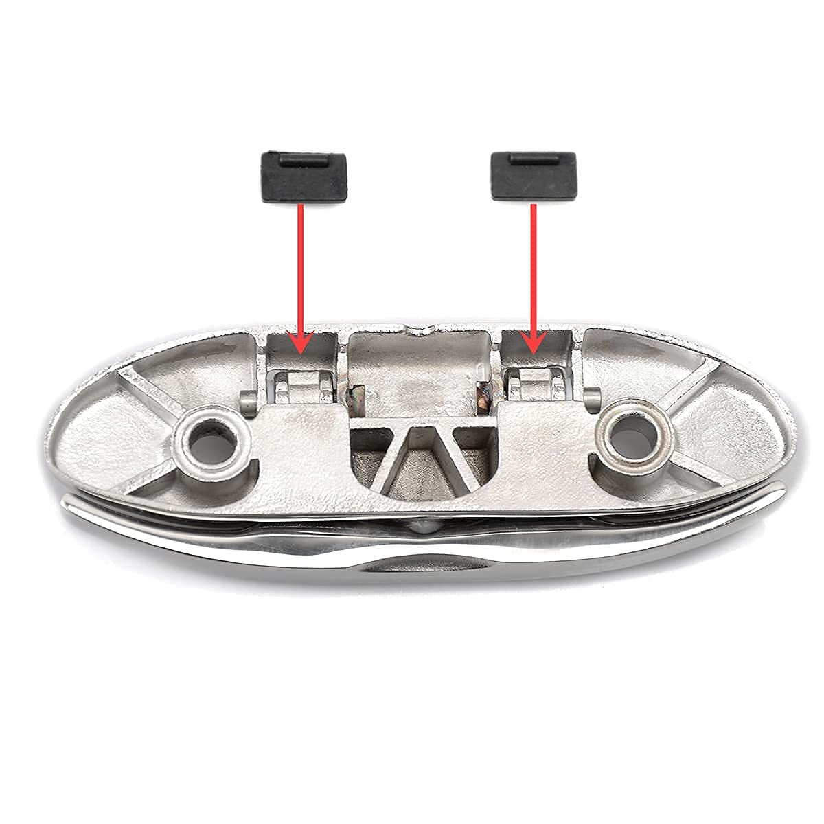 YUSOVE Boat Folding Cleat 4-1/2" 316 Stainless Steel Marine Flip Up Dock Cleat,Pack of 2