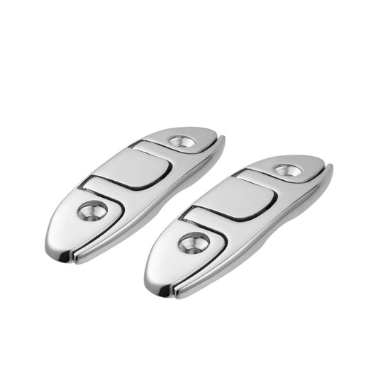 YUSOVE Boat Folding Cleat 4-1/2" 316 Stainless Steel Marine Flip Up Dock Cleat,Pack of 2