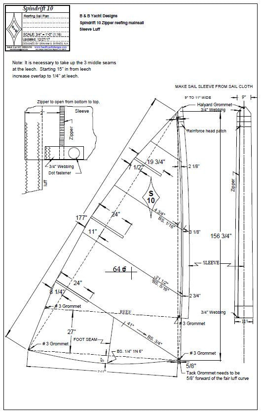 Spindrift 10 Reefing Mainsail